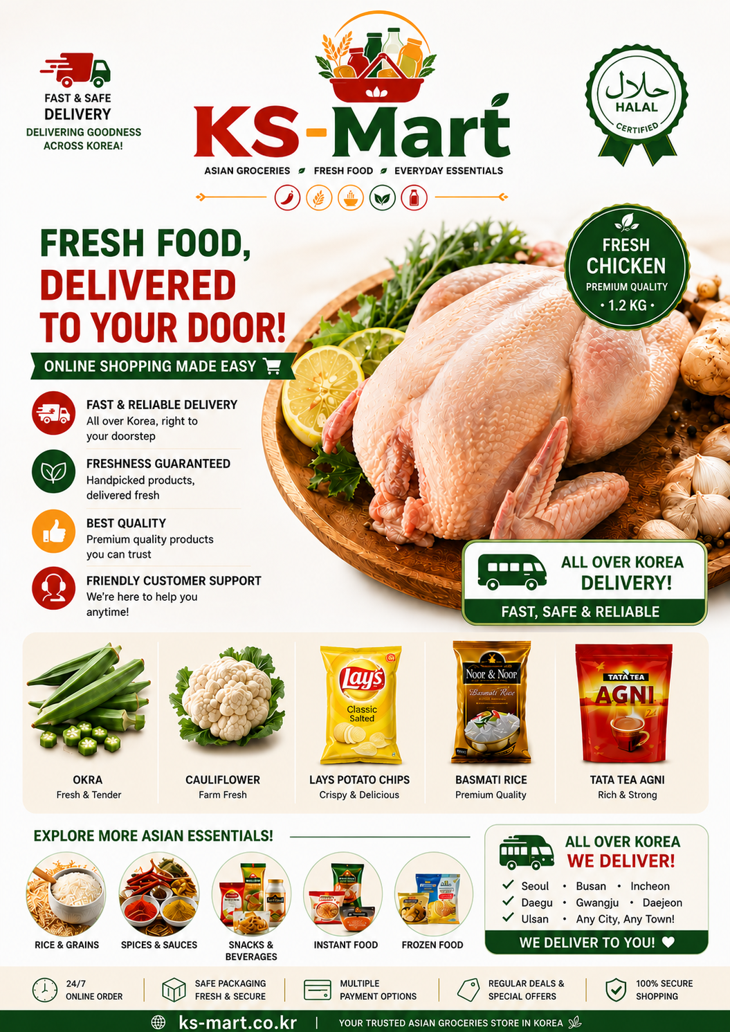 KS-Mart fresh food and Asian grocery delivery across Korea